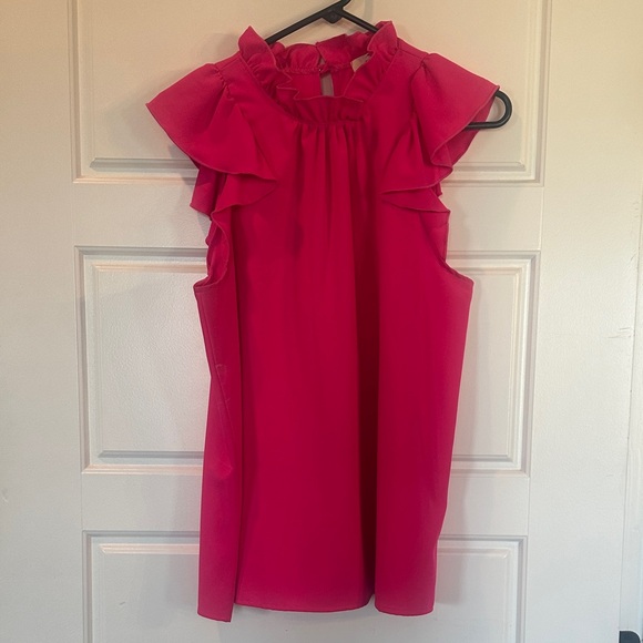 Entro Pink Ruffled Blouse - Picture 1 of 2